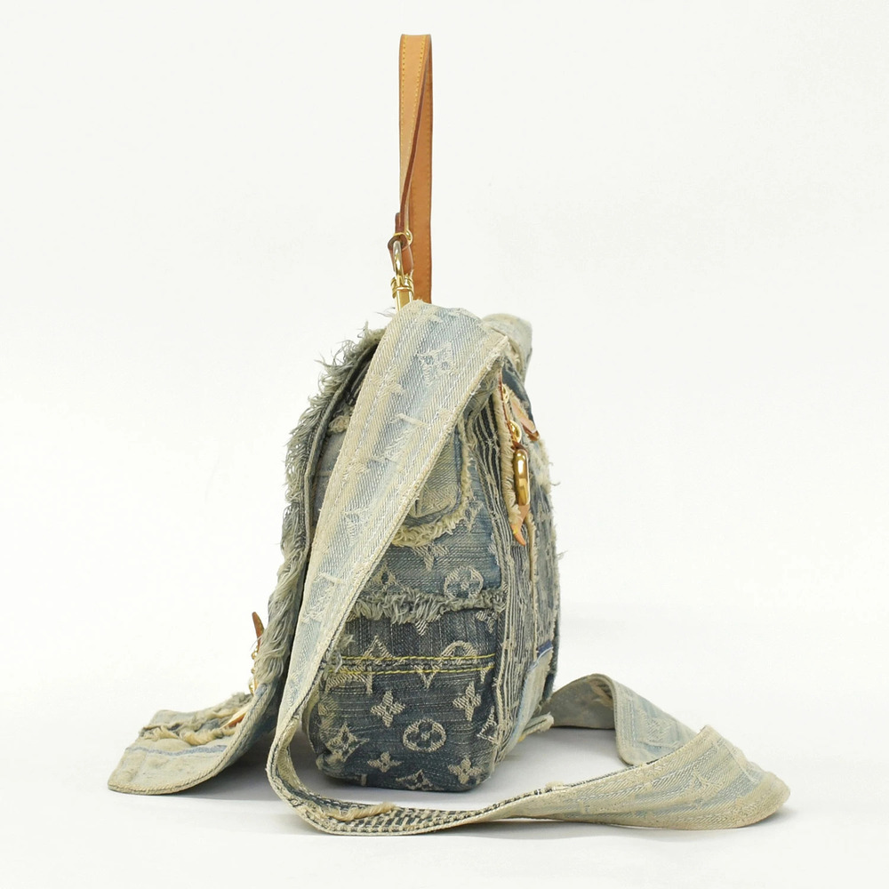 LOUIS VUITTON Patchwork Posty Messenger Bag Monogram Denim